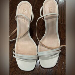 SCHUTZ Women's Chic Cream Strappy Heels